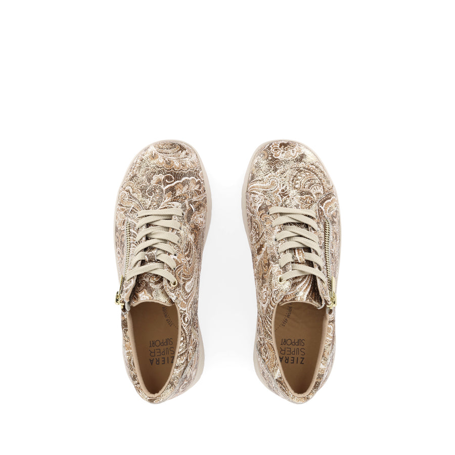 SOLAR XF - CHOC GOLD PAISLEY LEATHER