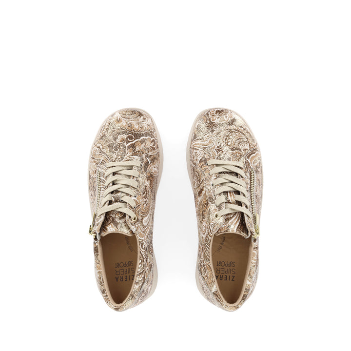 SOLAR XF - CHOC GOLD PAISLEY LEATHER