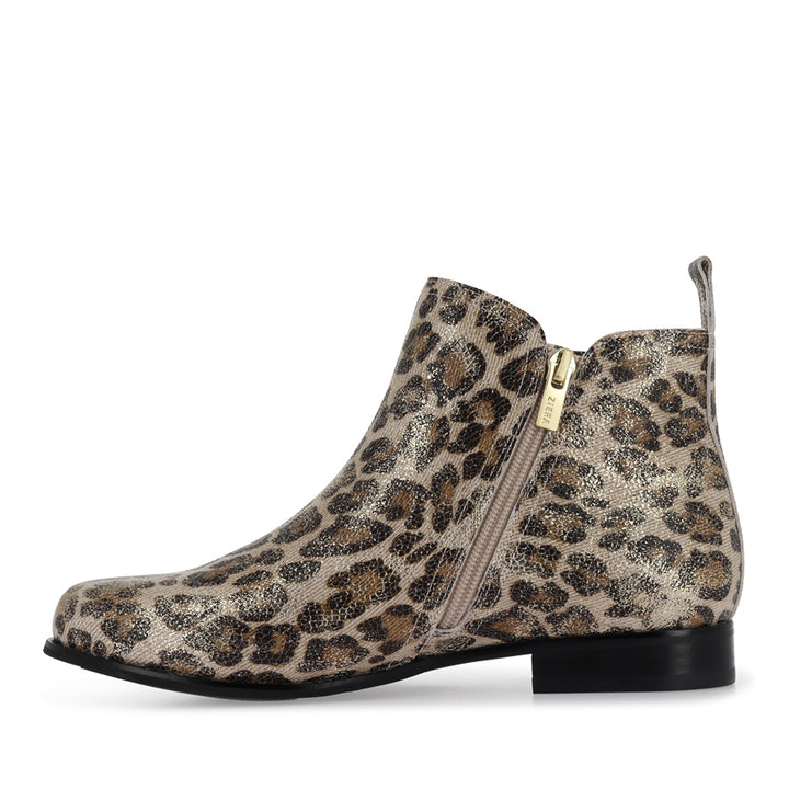 TALIA XF - TAUPE GOLD LEOPARD LEATHER
