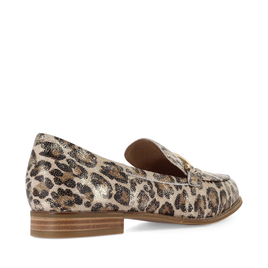 TUBBIE XF - TAUPE-GOLD LEOPARD LEATHER
