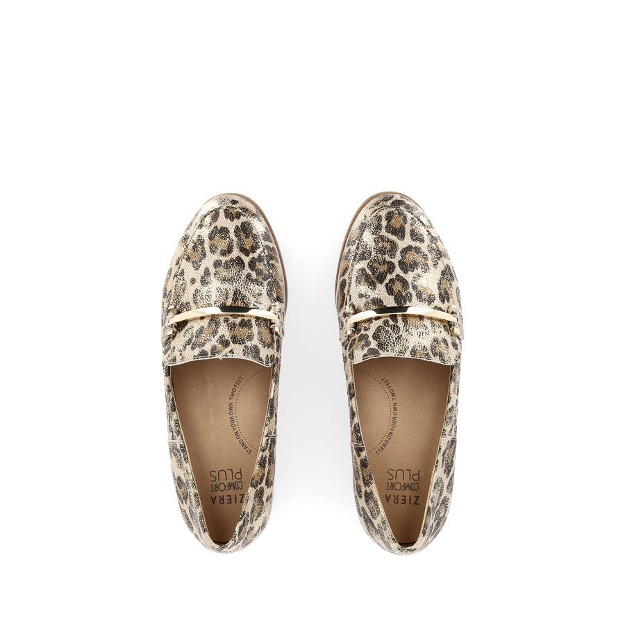 TUBBIE XF - TAUPE-GOLD LEOPARD LEATHER