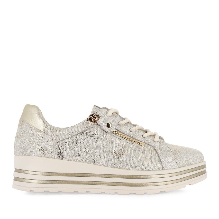VAMRA XF - IVORY LIZARD GOLD LEATHER