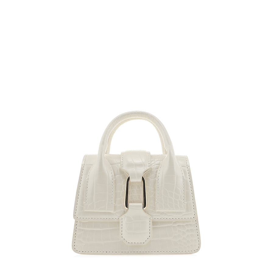 ABBY HANDLE BAG - BONE CROC