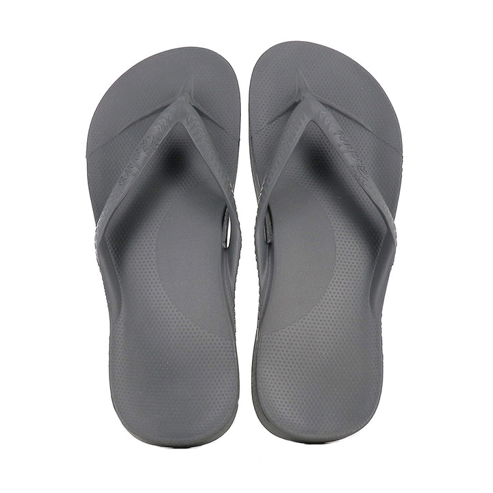 ARCH SUPPORT THONGS - CHARCOAL