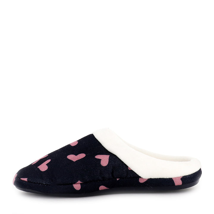 KALLI SLIP ON - NAVY PINK HEARTS