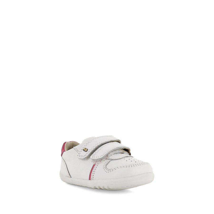 RILEY STEP UP - WHITE/PINK LEATHER