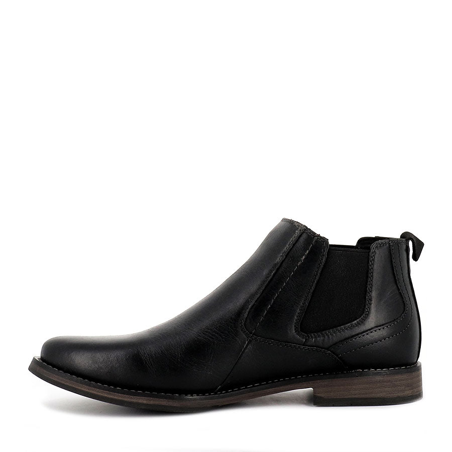 Sneaker Evans Shoes Bendigo Hours MILLS BLACK LEATHER
