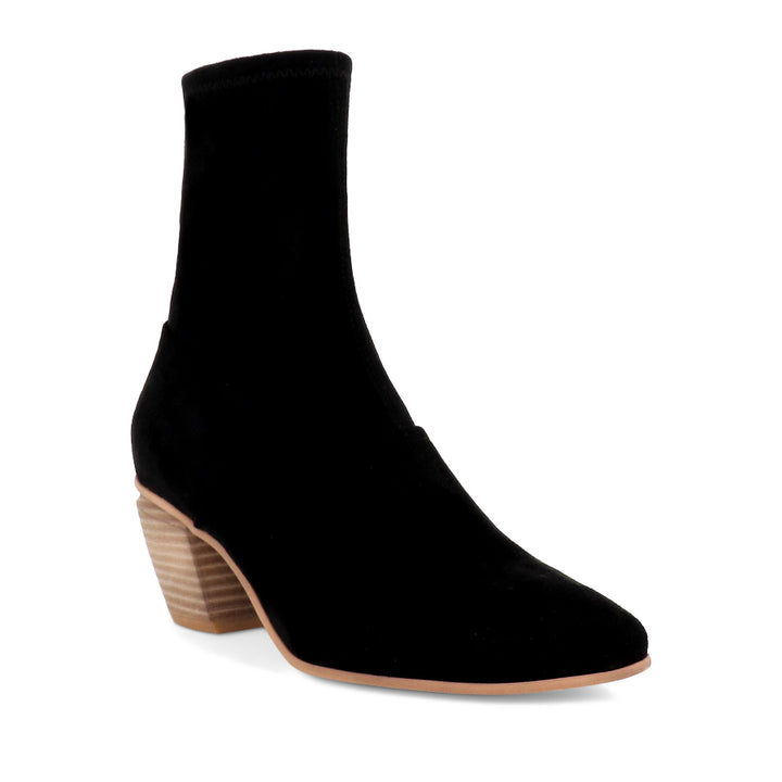 JAEDA - BLACK STRETCH MICROSUEDE