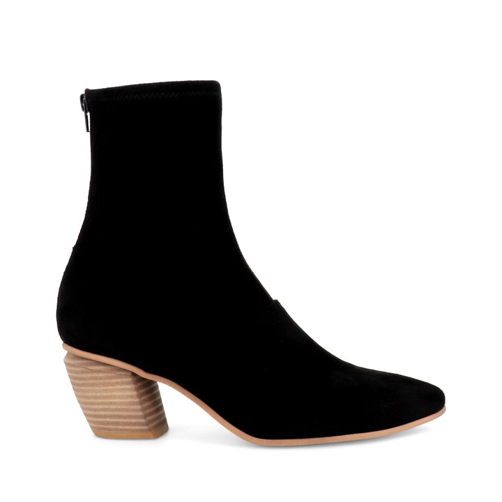 JAEDA - BLACK STRETCH MICROSUEDE