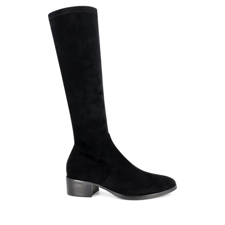 TIMOTHIE - BLACK STRETCH MICROSUEDE