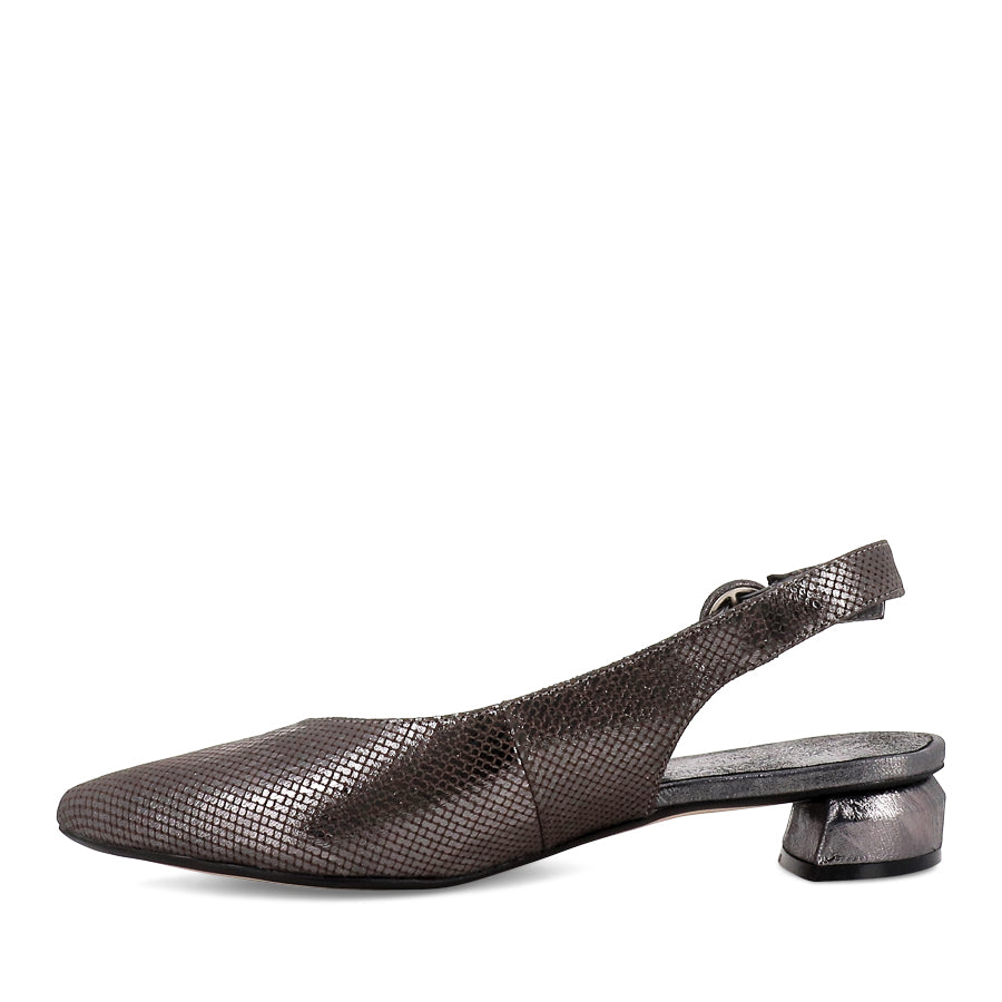 FOTINI - PEWTER CUT LEATHER