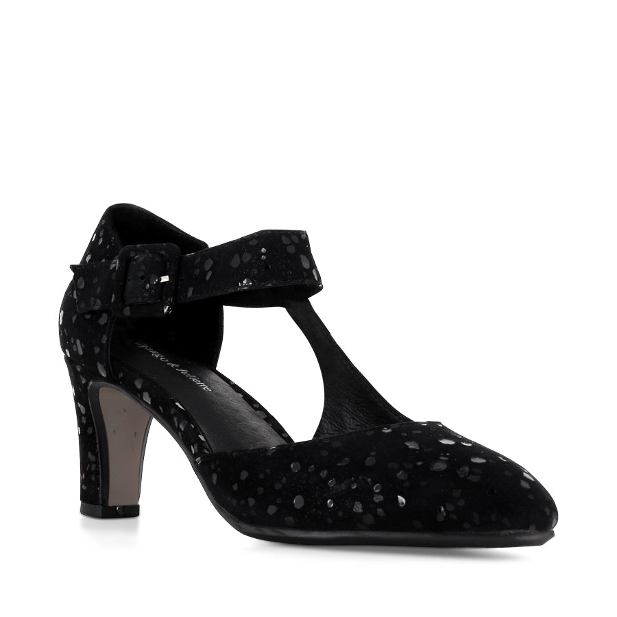 TRINITIES - BLACK SPARKLE SUEDE