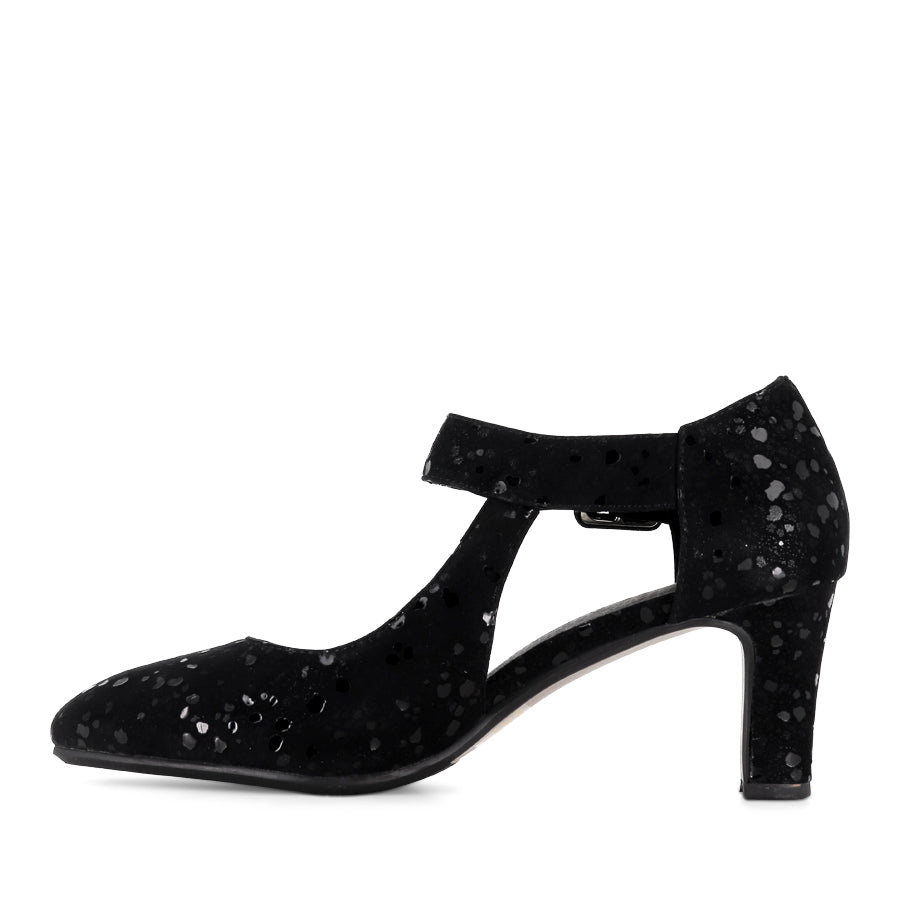 TRINITIES - BLACK SPARKLE SUEDE