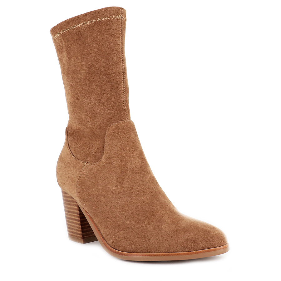 TAYLAN - CAMEL STRETCH MICROSUEDE