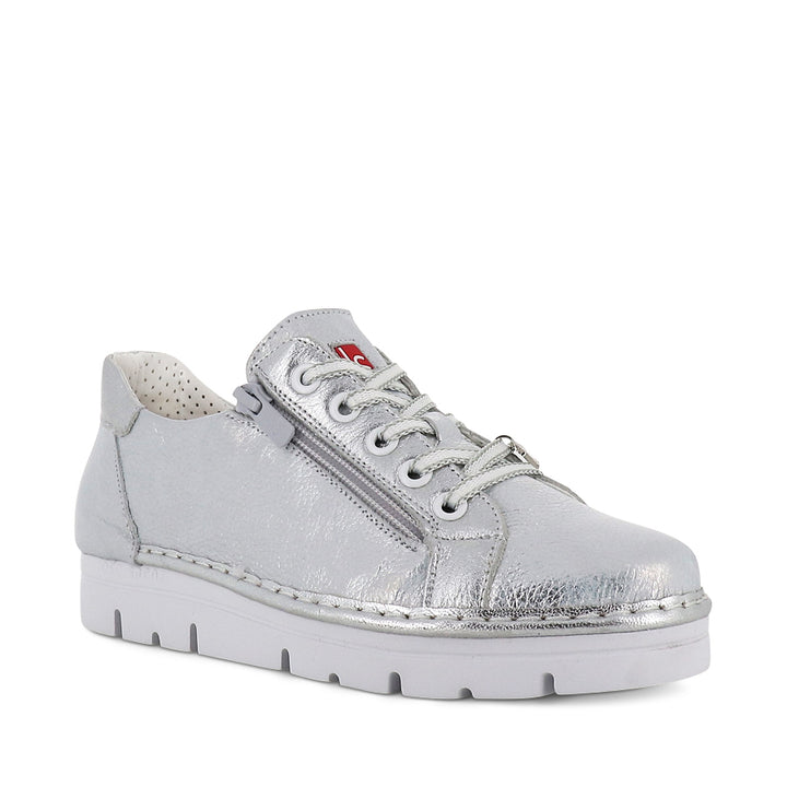 JACKIE JS-2001 - SILVER METALLIC LEATHER