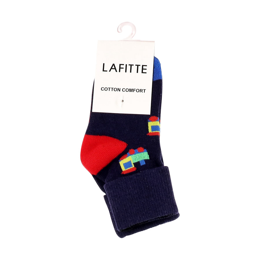 BABY TRAIN SOCKS - NAVY