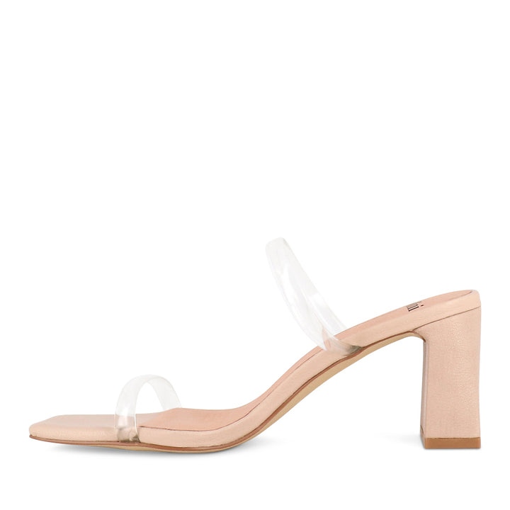 TILLIE - CLEAR VINYLITE NUDE LEATHER