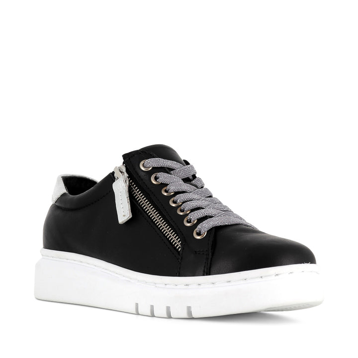 TATTER FRESH - BLACK/SILVER LEATHER