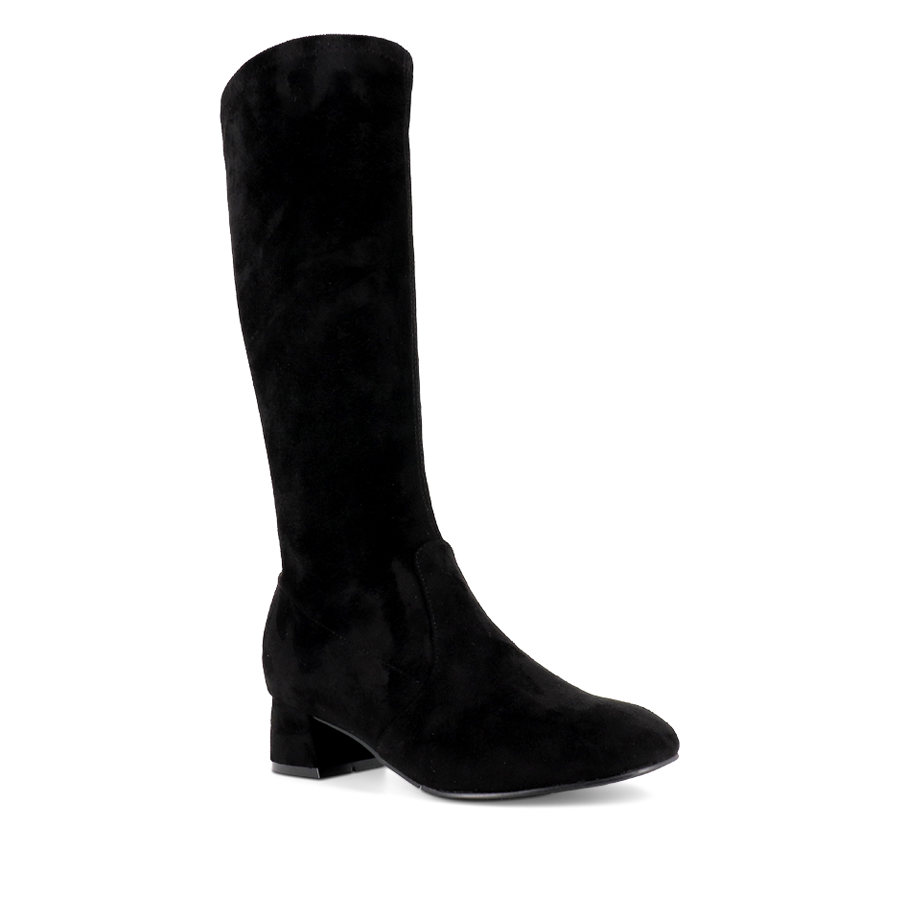 ZURY W - BLACK STRETCH MICROSUEDE