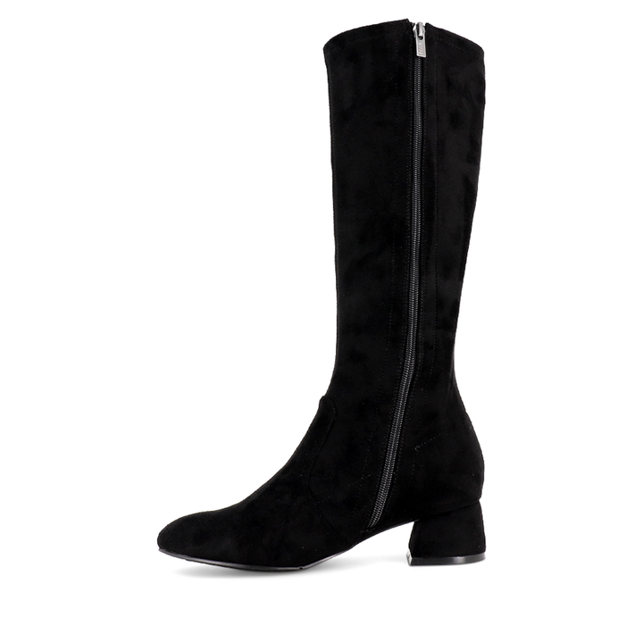 ZURY W - BLACK STRETCH MICROSUEDE