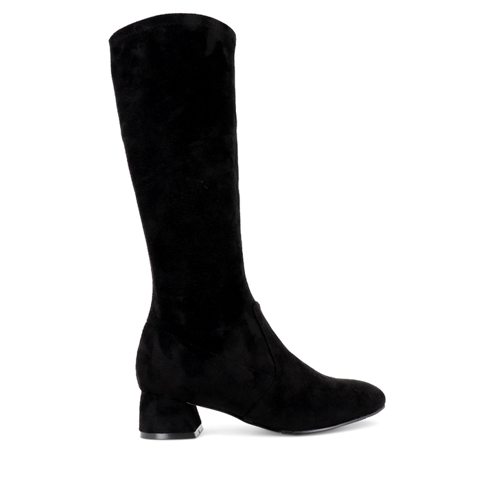 ZURY W - BLACK STRETCH MICROSUEDE