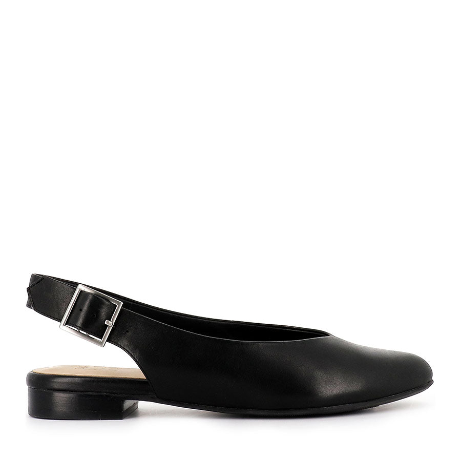 LISA W - BLACK LEATHER – Evans Shoes