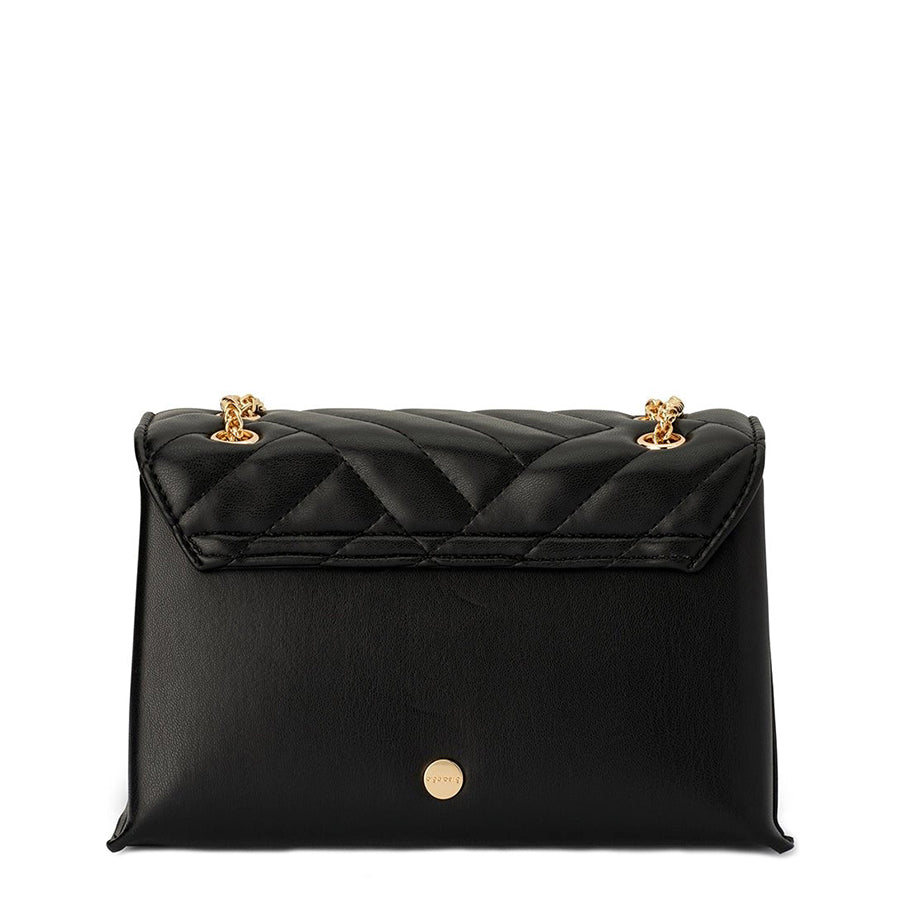 CRESSIDA QUILTED SHOULDER - BLACK